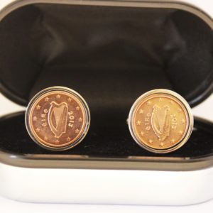 2013 Irish one cent coin cufflinks