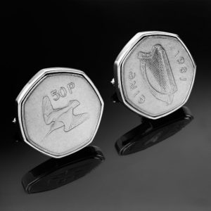 1983 Irish 50p coin cufflinks